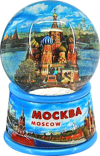 45 mm Snt Basil Cathedral Snow Globe (by AKM Gifts)