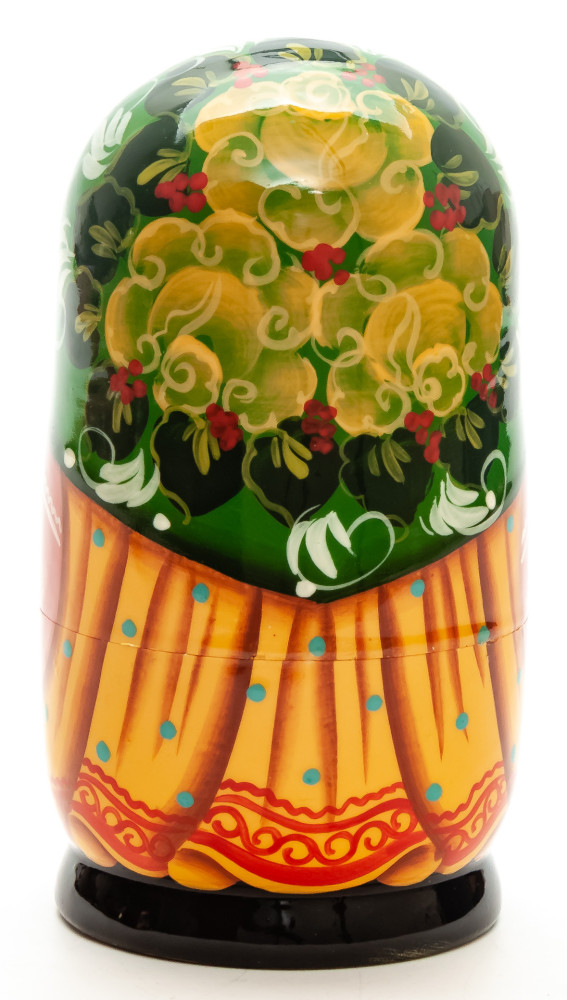  120mm Girl with a Watermelon hand painted Matryoshka 3pcs (by Gift Shop)
