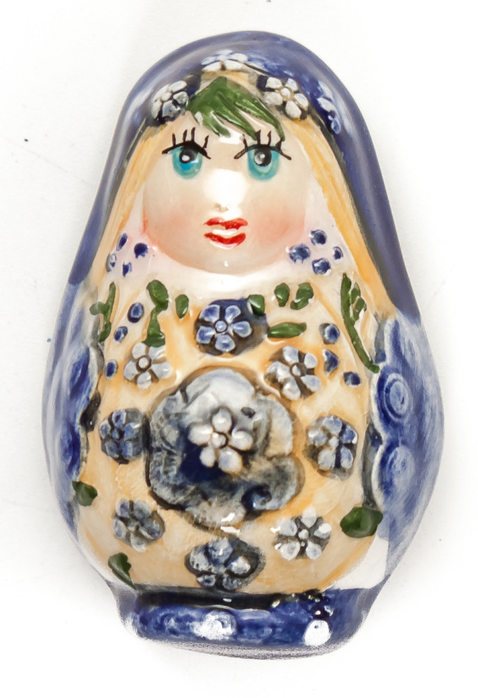 Matryoshka Ceramic Fridge Magnet (by Skazka)