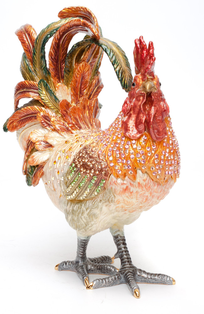 200 mm Cockerel Jewellery Box