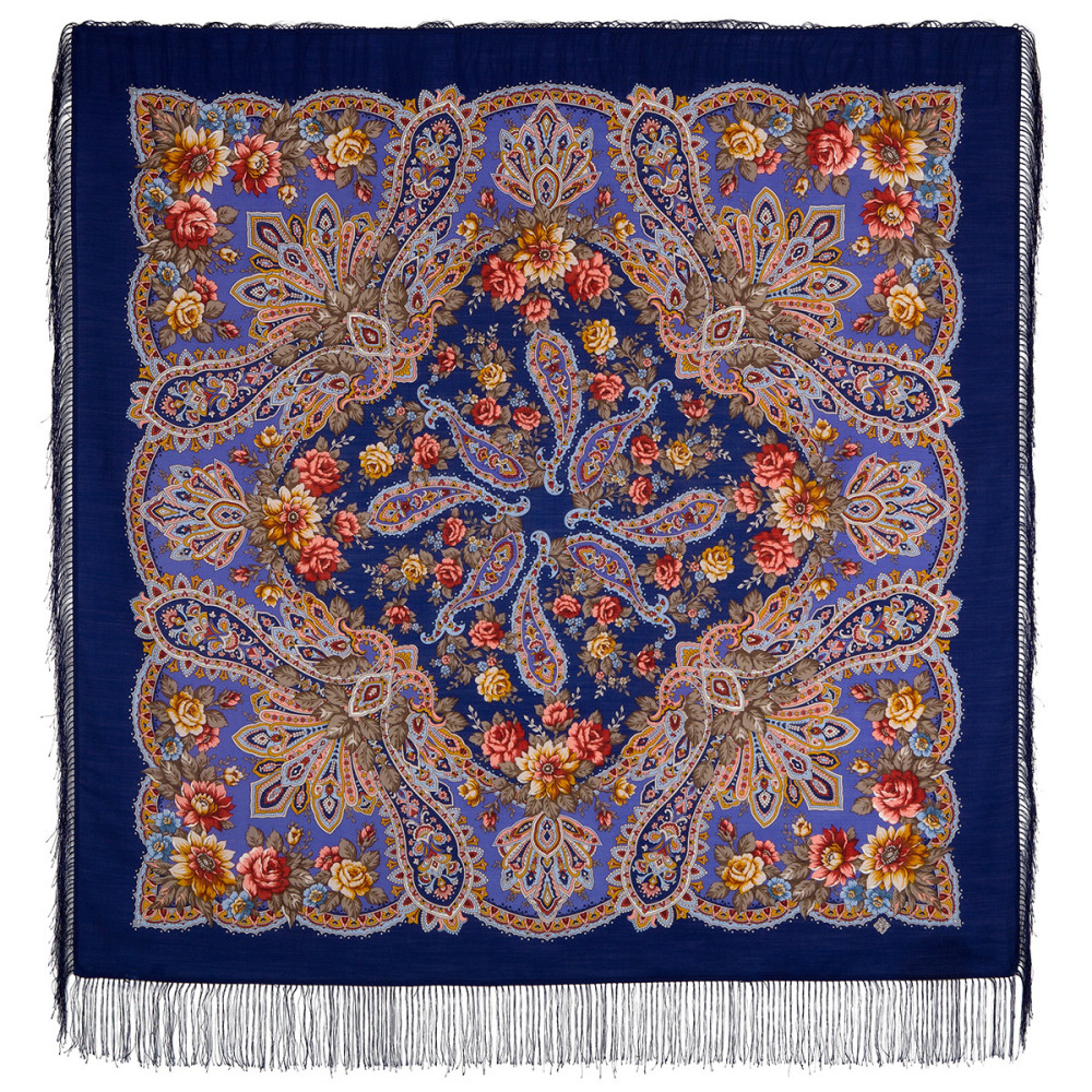Shop Woolen Scarves with Silk Fringe 125x125 cm Платок «В лучах солнца» online at Skazka.site | Eligible for fast shipping and free returns. Платок «В лучах солнца»