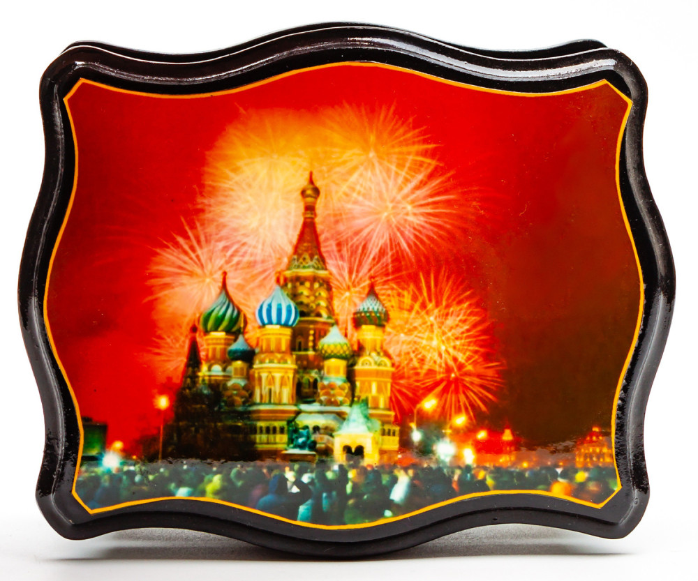 120x110mm Saint Basil Cathedral Painted Jewellery Box