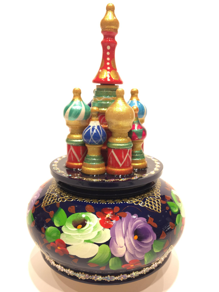 Saint Basil's Cathedral Zhostovo Art Music Box
