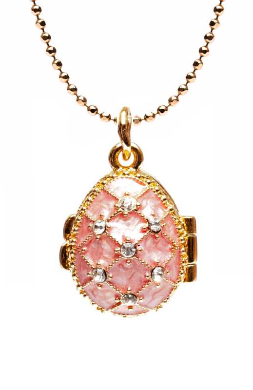 Little Stars Opening Pink Egg Pendant