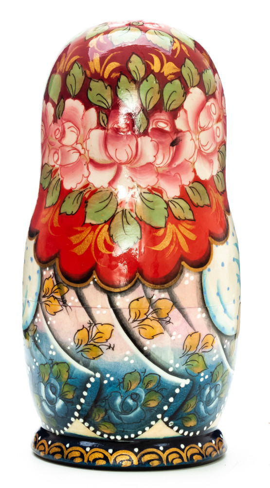 140mm Russian Troika hand painted Matryoshka doll 5pcs