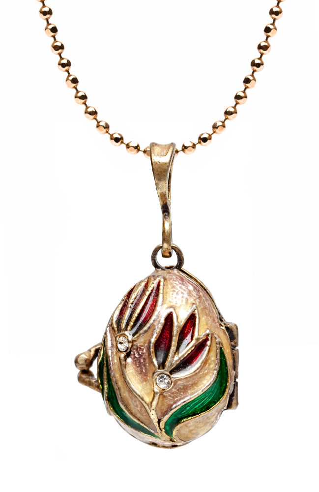 Tullips Opening Beige Egg Pendant