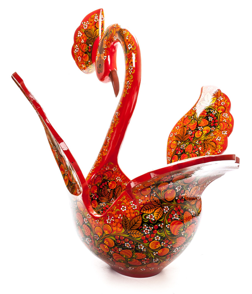 425x450 mm Duck Khokhloma hand painted wooden Ladle for Wine