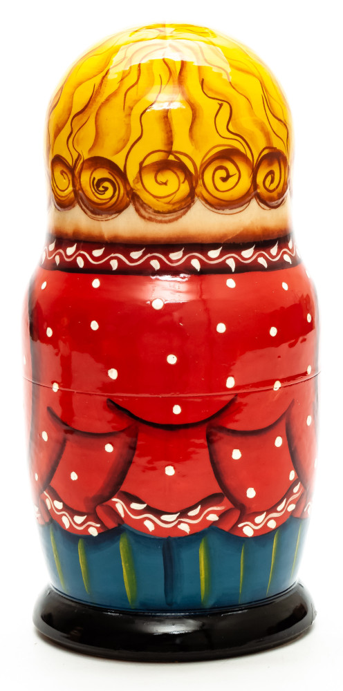  160mm Father with Daughters hand painted Matryoshka 5pcs (by Gift Shop)
