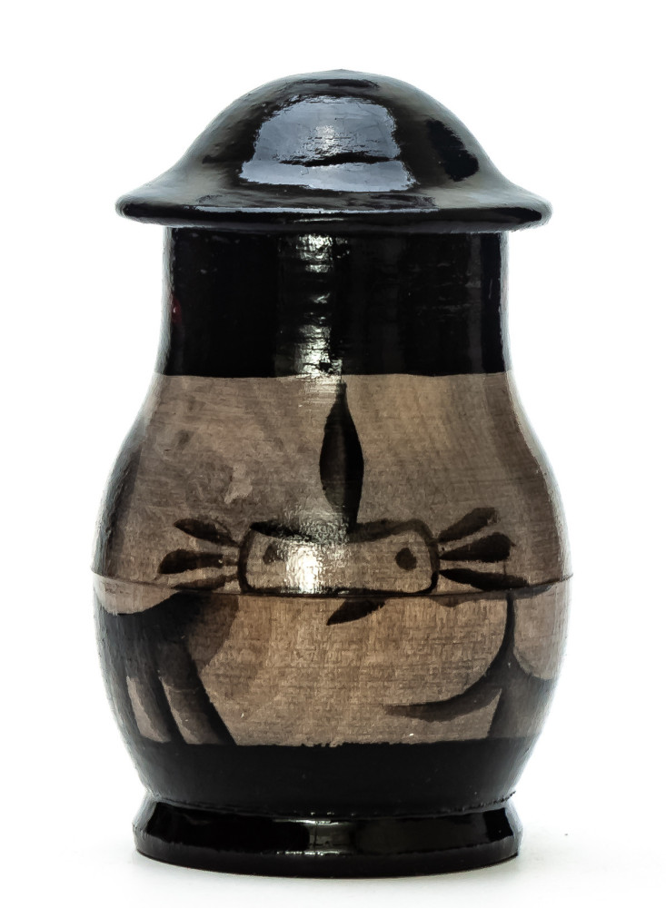 90mm Jew with a Bag of Money hand painted on wooden Matryoshka doll 5 pcs (by Alexander Famous Paintings Studio)
