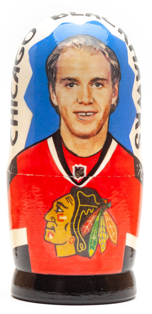 180mm Kane from Chicago Blackhawks Hand Painted Matryoshka Doll 5 pcs (by Konstantin Studio)