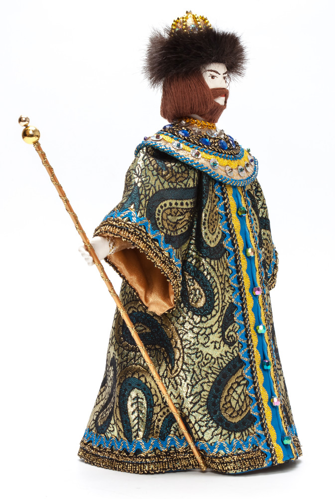 Boris Godunov Tsar of Russia hand made Porcelain Doll with a Staff - 11 Inches (by Le Russe)