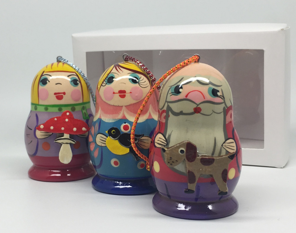 Matryoshka with Russian Traditions Christmas Ornaments