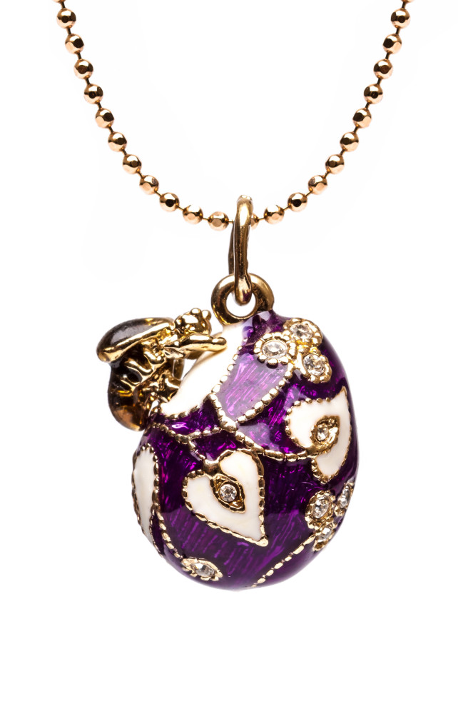 Bee Violet Egg Pendant