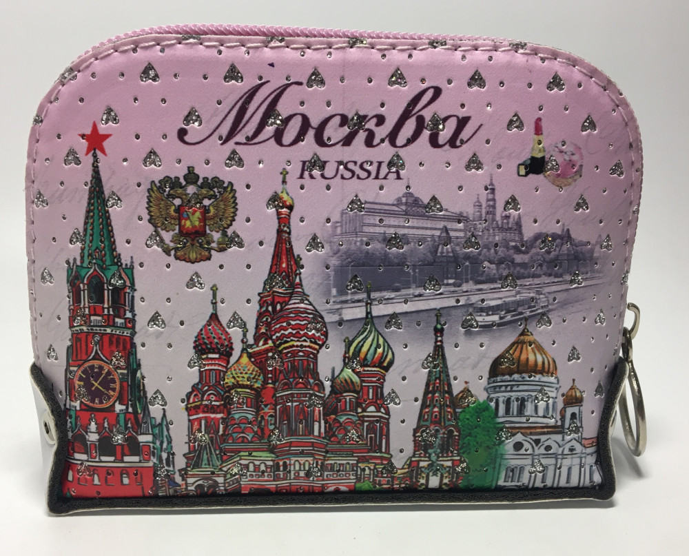 130x90 mm Moscow Kremlin Trim Coin Purse (by RA Souvenirs)