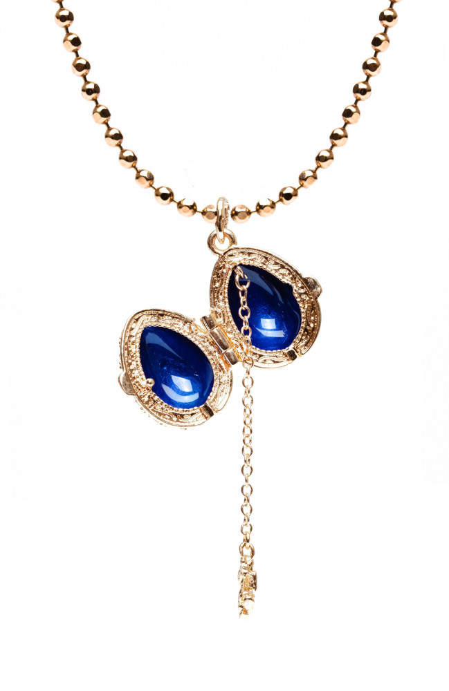 Little Stars Opening Blue Egg Pendant