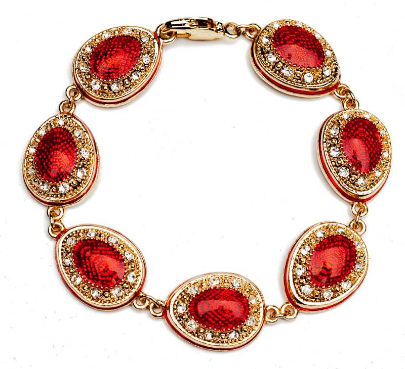 180 mm Oval Red Bracelet (by AKM Gifts)