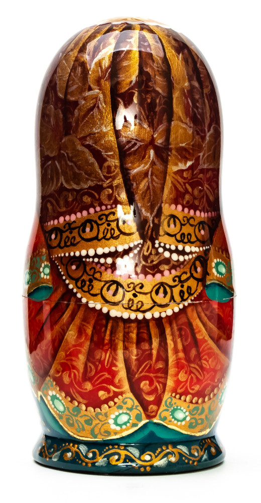  110 mm Christmas Day hand painted on wooden Matryoshka doll 5 pcs (by A Studio)