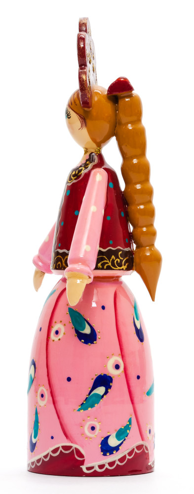170 mm Russian Girl in Kokoshnik hand painted Wooden Doll (by Summer Shine)
