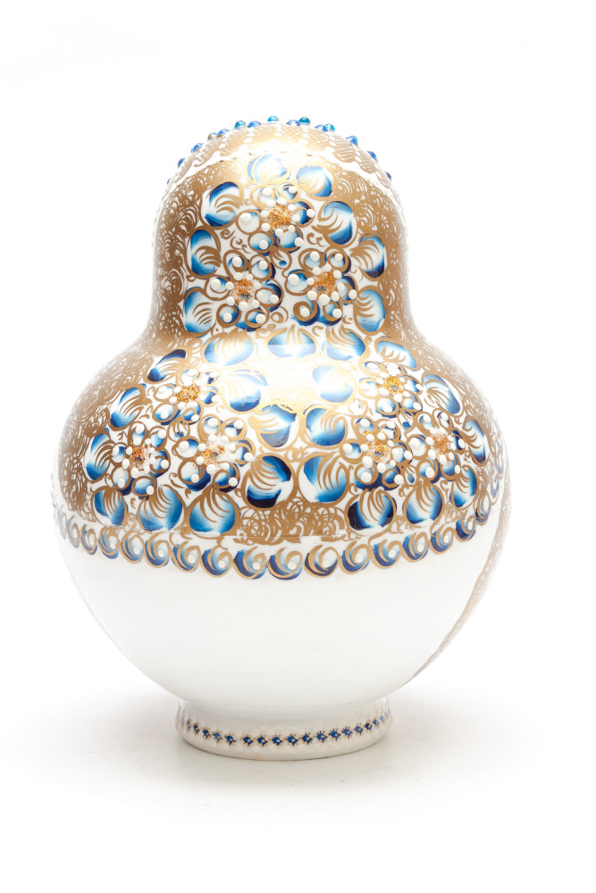 220 mm Russian North Pattern hand painted Wooden Matryoshka Doll 20 inside (by Snezana Studio)