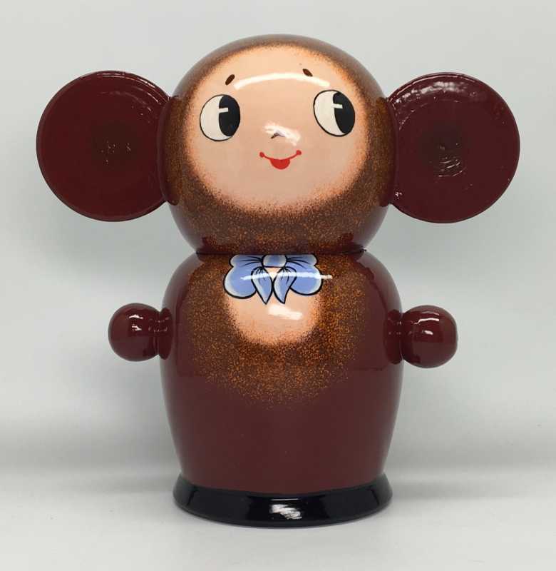 160 mm Cheburashka Hand Painted Matryoshka Doll 5 pcs (by Marina)