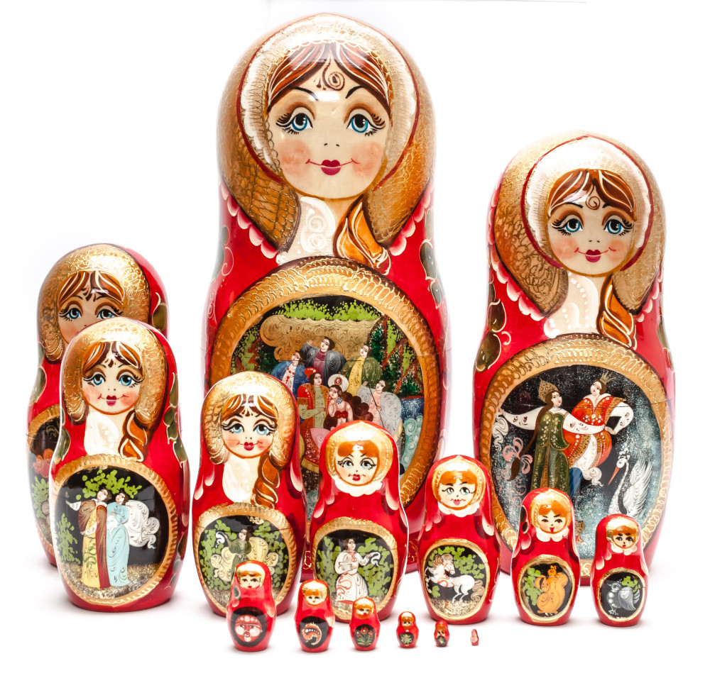 Shop Exclusive Nesting Dolls 340 mm Russian Fairytale handpainted Wooden Matryoshka Doll 15 pcs (by Valery Crafts) online at Skazka.site | Eligible for fast shipping and free returns. 340 mm Russian Fairytale handpainted Wooden Matryoshka Doll 15 pcs (by Valery Crafts)