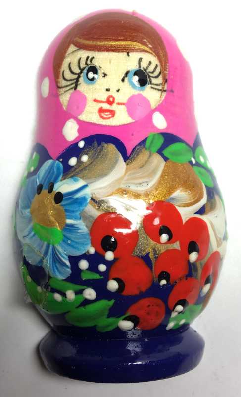 40x65 mm Russian Matryoshka hand painted Wooden Fridge Magnet (by Oleg Magnets)