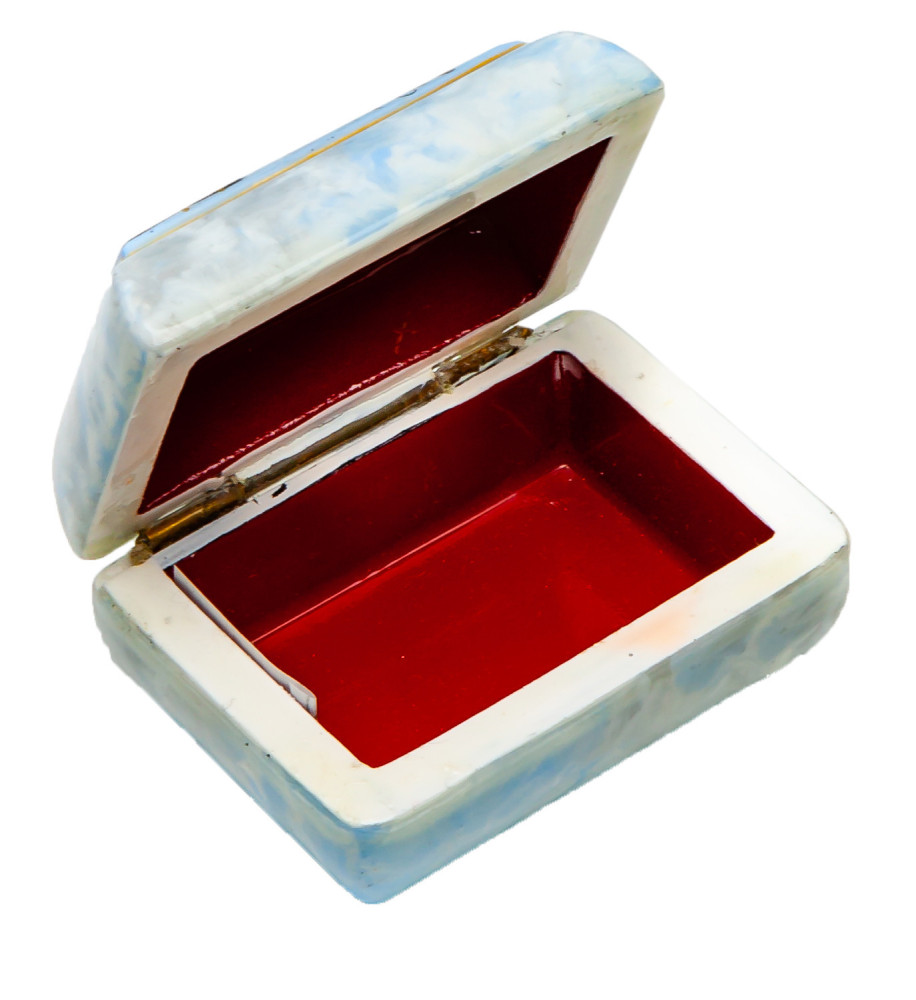 40x60mm Russian Winter Hand Painted Jewellery Box (by Tatiana Shkatulka Crafts)