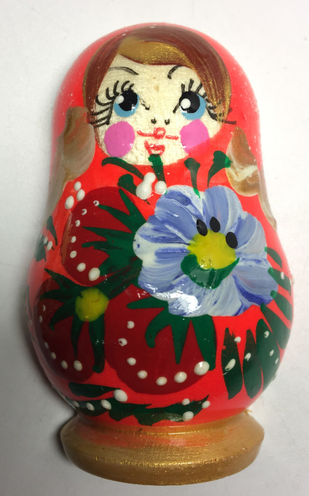 40x65 mm Russian Matryoshka hand painted Wooden Fridge Magnet (by Oleg Magnets)