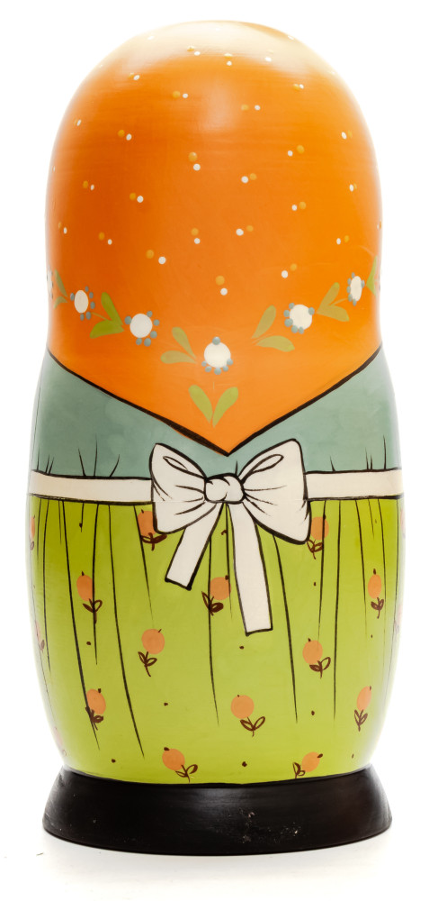 220 mm Mother with Son with Toy Truck hand painted Traditional Russian Wooden Matryoshka doll 7 pcs (by Igor Malyutin)