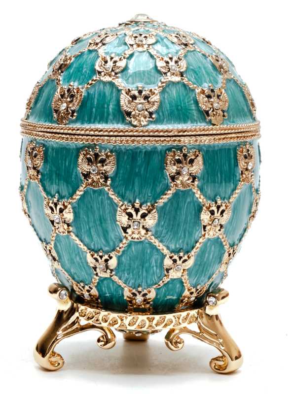 96 mm Imperial Coach and Blue Imperial Coronation Easter Egg