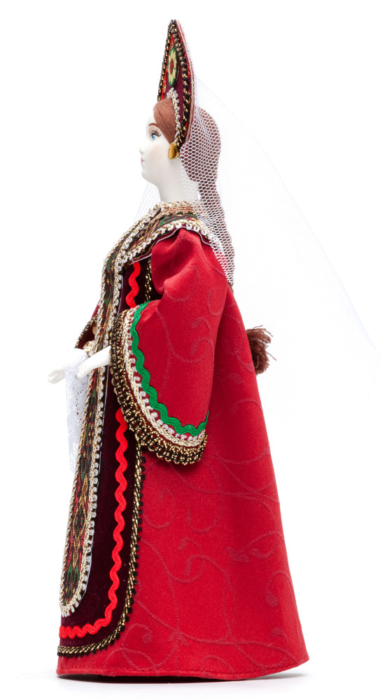 Russian Princess hand made Porcelain Doll in Kokoshnik - 11 Inches (by Le Russe)