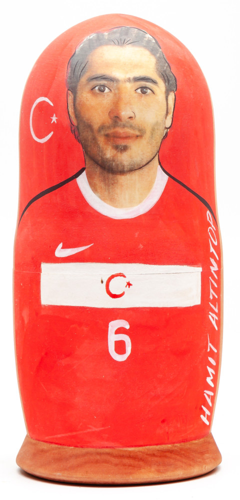  180mm Hamit Altintop from Spartak Moscow Hand Painted Matryoshka Doll 5 pcs (by Konstantin Studio)