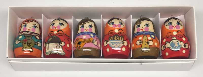 Matryoshka with Russian Traditions Christmas Ornaments