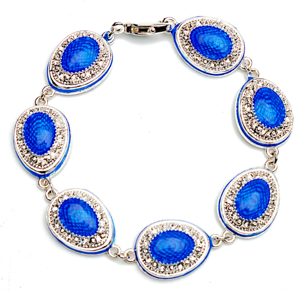 180 mm Oval Blue Bracelet (by AKM Gifts)