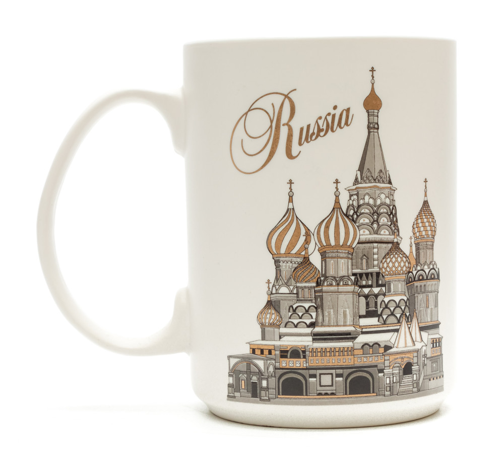 Moscow Saint Basil Cathedral Porcelain Mug