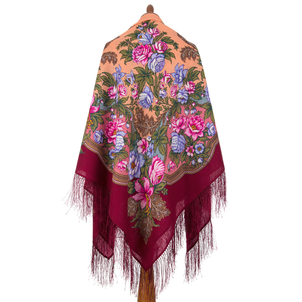 Shop Woolen Scarves with Silk Fringe 146x146 cm Платок «Пленительный июль» online at Skazka.site | Eligible for fast shipping and free returns. Платок «Пленительный июль»