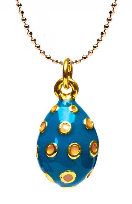 Octopus Blue Egg Pendant