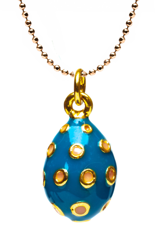 Octopus Blue Egg Pendant