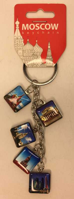Moscow City Views and Letters Metal Key Chain (by AKM Gifts)