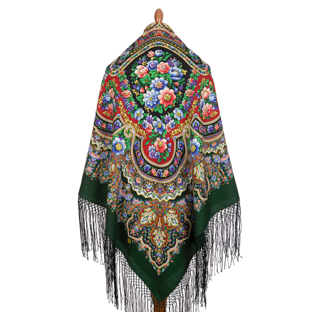 Shop Thick Woolen Fabric Shawls with Silk Fringe 148x148 cm Шаль «Идиллия» online at Skazka.site | Eligible for fast shipping and free returns. Шаль «Идиллия»
