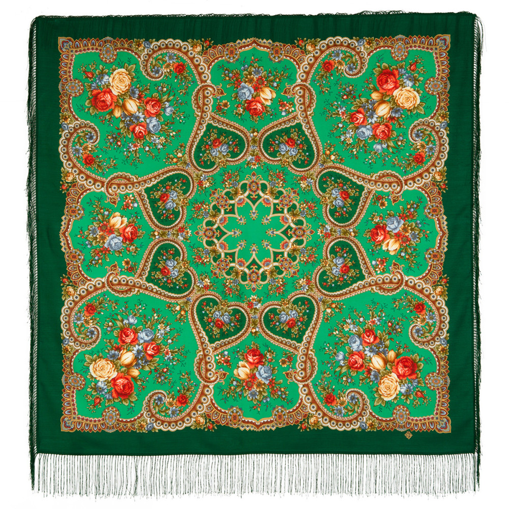 Shop Woolen Scarves with Silk Fringe 125x125 cm Платок «Нежное сердце» online at Skazka.site | Eligible for fast shipping and free returns. Платок «Нежное сердце»
