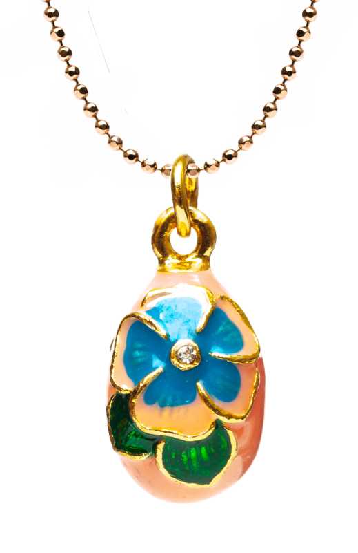 Flower Pink Egg Pendant