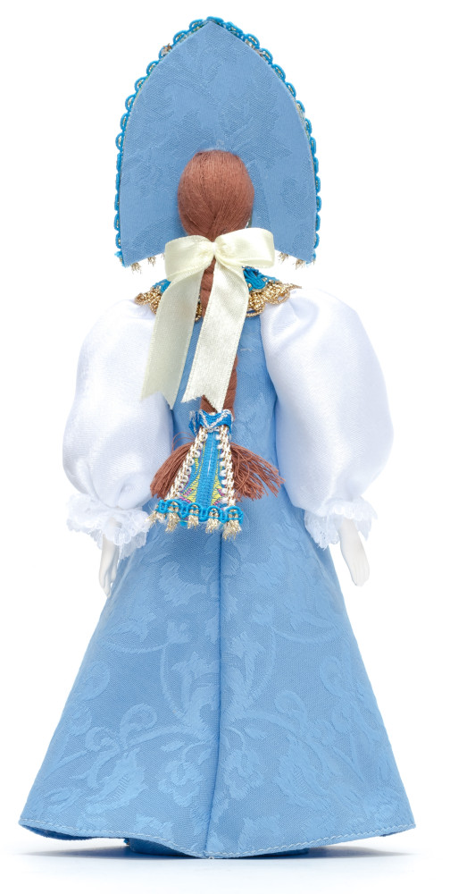 Porcelain Doll in a Russian Dress and Kokoshnik - 11 Inches (by Le Russe)