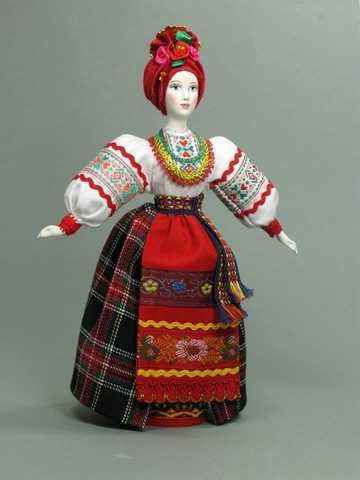 Ukrainian Girl hand made Porcelain Doll11 Inches (by Le Russe)
