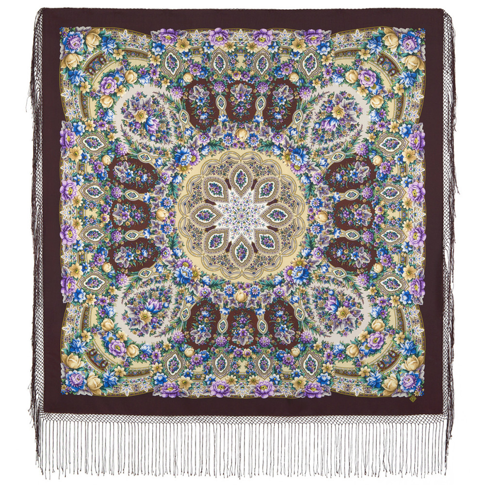 Shop Thick Woolen Fabric Shawls with Silk Fringe 148x148 cm Шаль «Злато-серебро» online at Skazka.site | Eligible for fast shipping and free returns. Шаль «Злато-серебро»