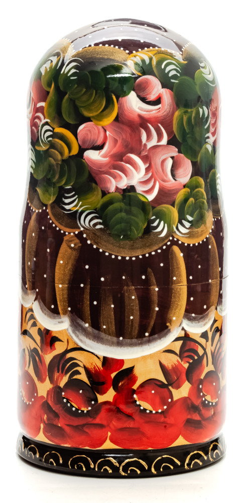 220 mm Moscow Saint Basil Cathedral handpainted Wooden Matryoshka Doll 7 pcs (by Sheherazade)