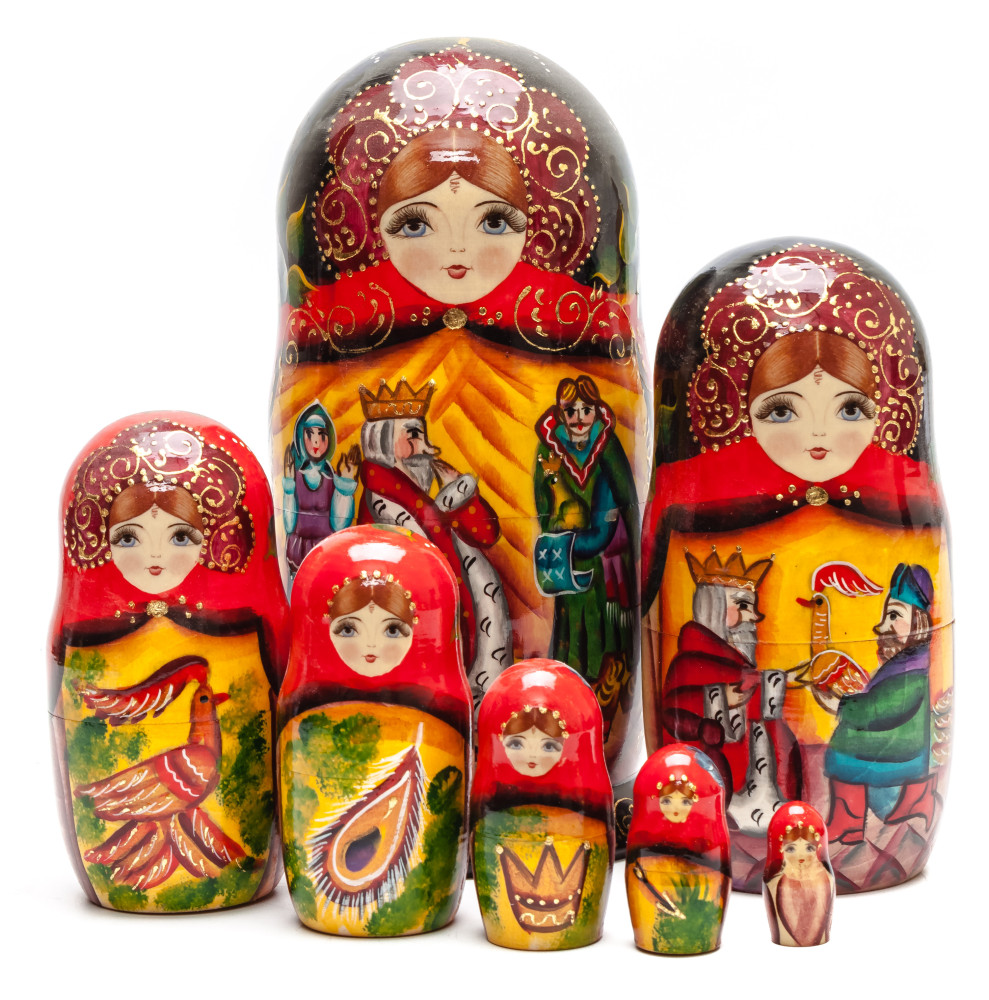 Shop Exclusive Nesting Dolls 220 mm The Frog Princess handpainted Wooden Matryoshka Doll 7 pcs (by Skazka) online at Skazka.site | Eligible for fast shipping and free returns. 220 mm The Frog Princess handpainted Wooden Matryoshka Doll 7 pcs (by Skazka)