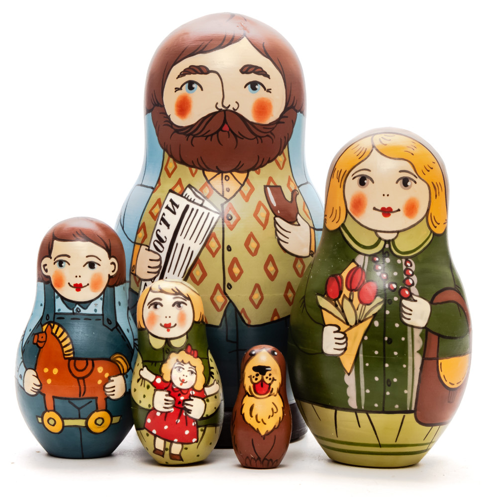 Shop Exclusive Nesting Dolls 125 mm Man with a Newspaper hand painted Traditional Russian Wooden Matryoshka doll 5 pcs (by Igor Malyutin) online at Skazka.site | Eligible for fast shipping and free returns. 125 mm Man with a Newspaper hand painted Traditional Russian Wooden Matryoshka doll 5 pcs (by Igor Malyutin)