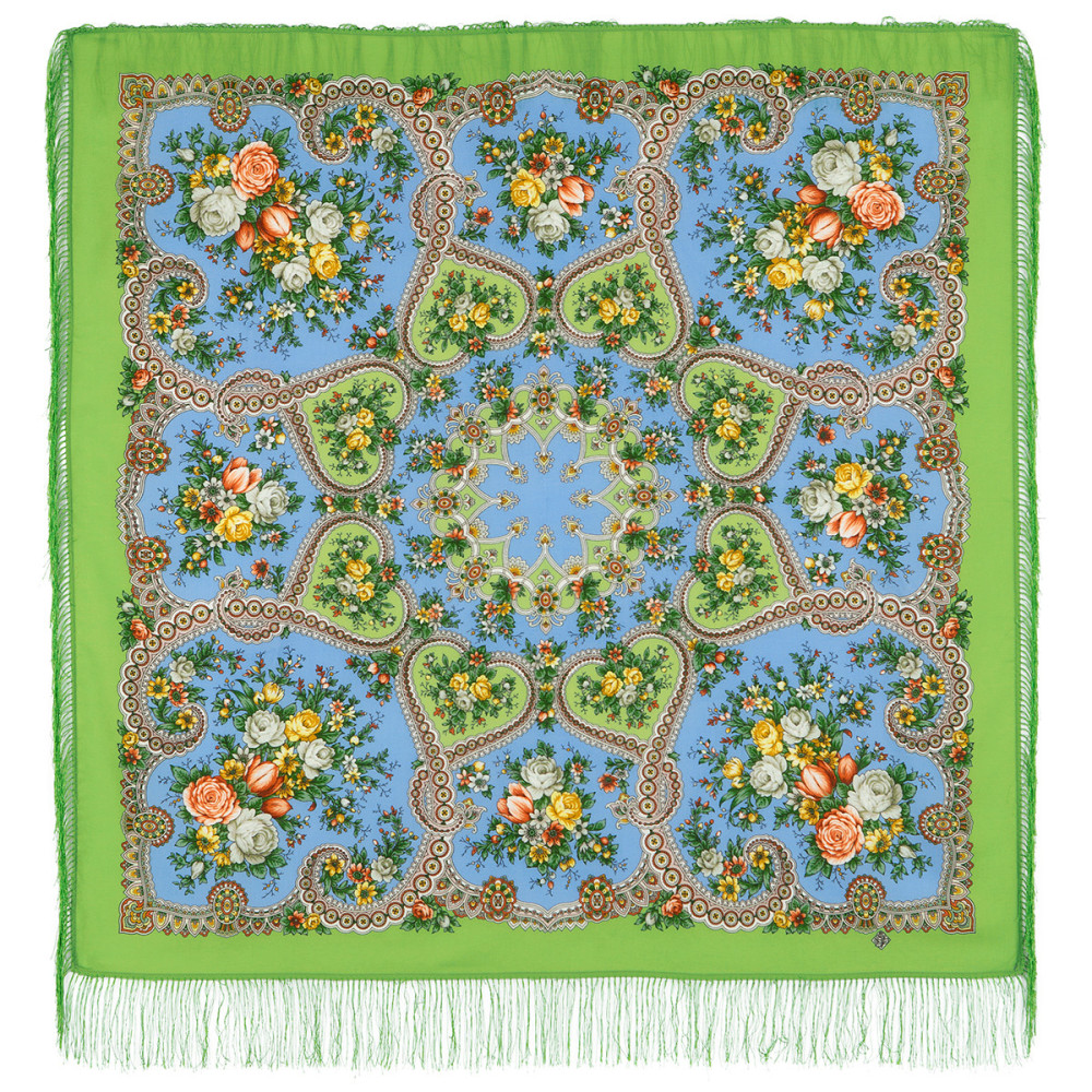 Shop Woolen Scarves with Silk Fringe 125x125 cm Платок «Нежное сердце» online at Skazka.site | Eligible for fast shipping and free returns. Платок «Нежное сердце»