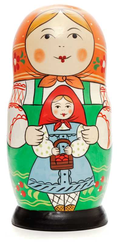 160 mm Mother with Daughter hand painted Traditional Russian Wooden Matryoshka doll 5 pcs (by Igor Malyutin)